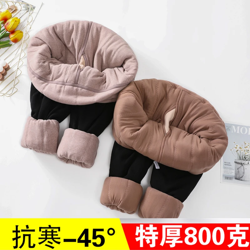 秋冬孕妇加绒加厚踩脚棉裤超大码高腰保暖打底裤显瘦丝袜裤200斤