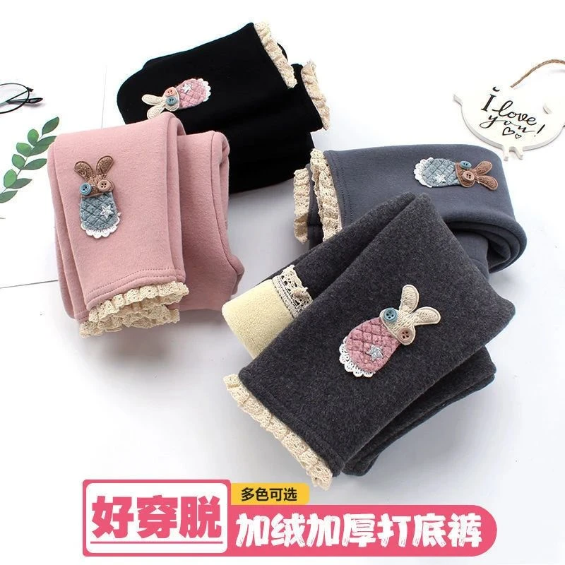 【首单直降】夏季女童加绒加厚打底裤秋冬儿童棉质保暖长儿童加绒