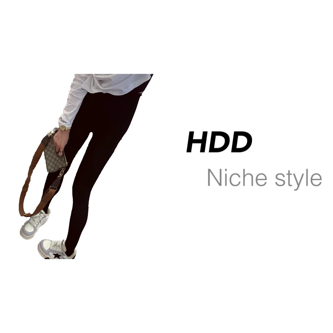 【HDD/侯點點】Y4292款秋冬加绒修身弹力收腹打底裤