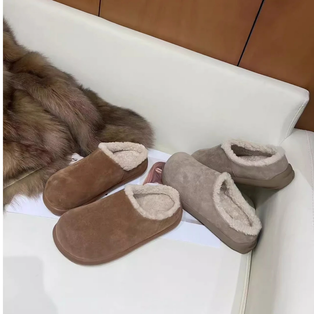 2024秋新款复古磨砂加绒包头勃肯拖鞋168