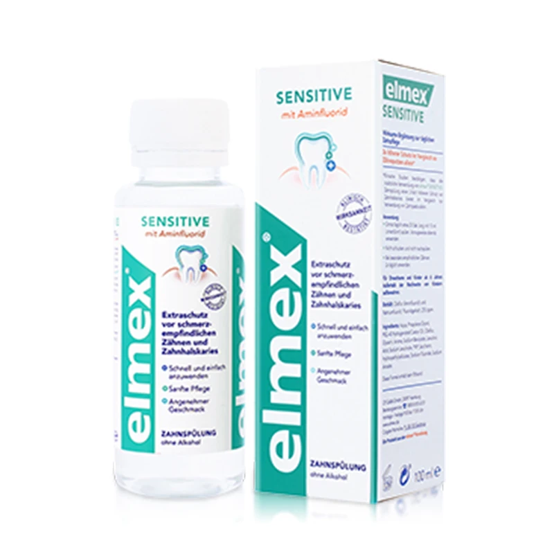 elmex艾美适专效舒敏漱口水便携装100ml 一支装
