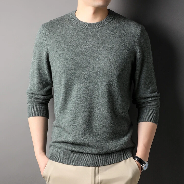 【皮尔卡丹】秋冬新款男士圆领针织羊毛衫宽松潮流长袖百搭羊毛衫