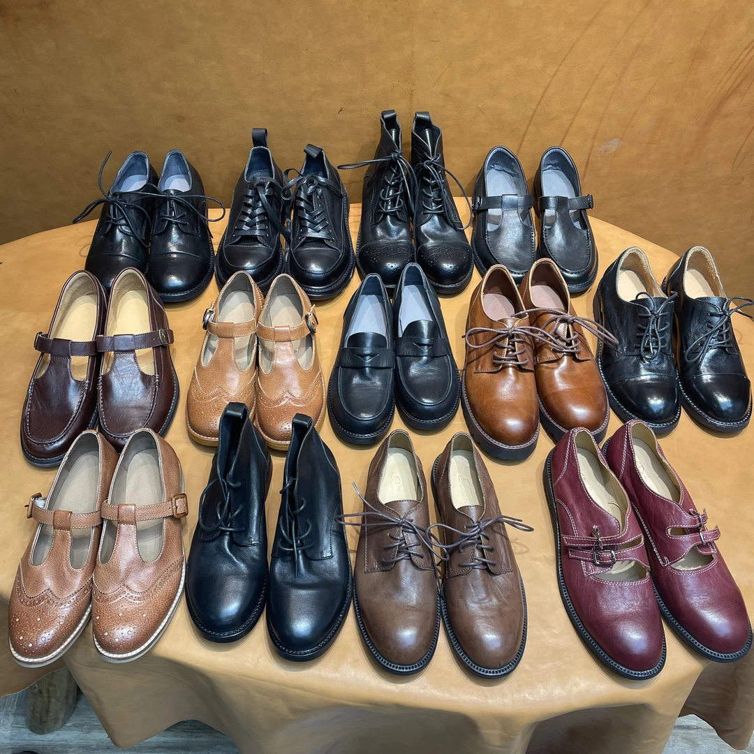 水洗马皮女鞋1双 款式随机 尺码随机