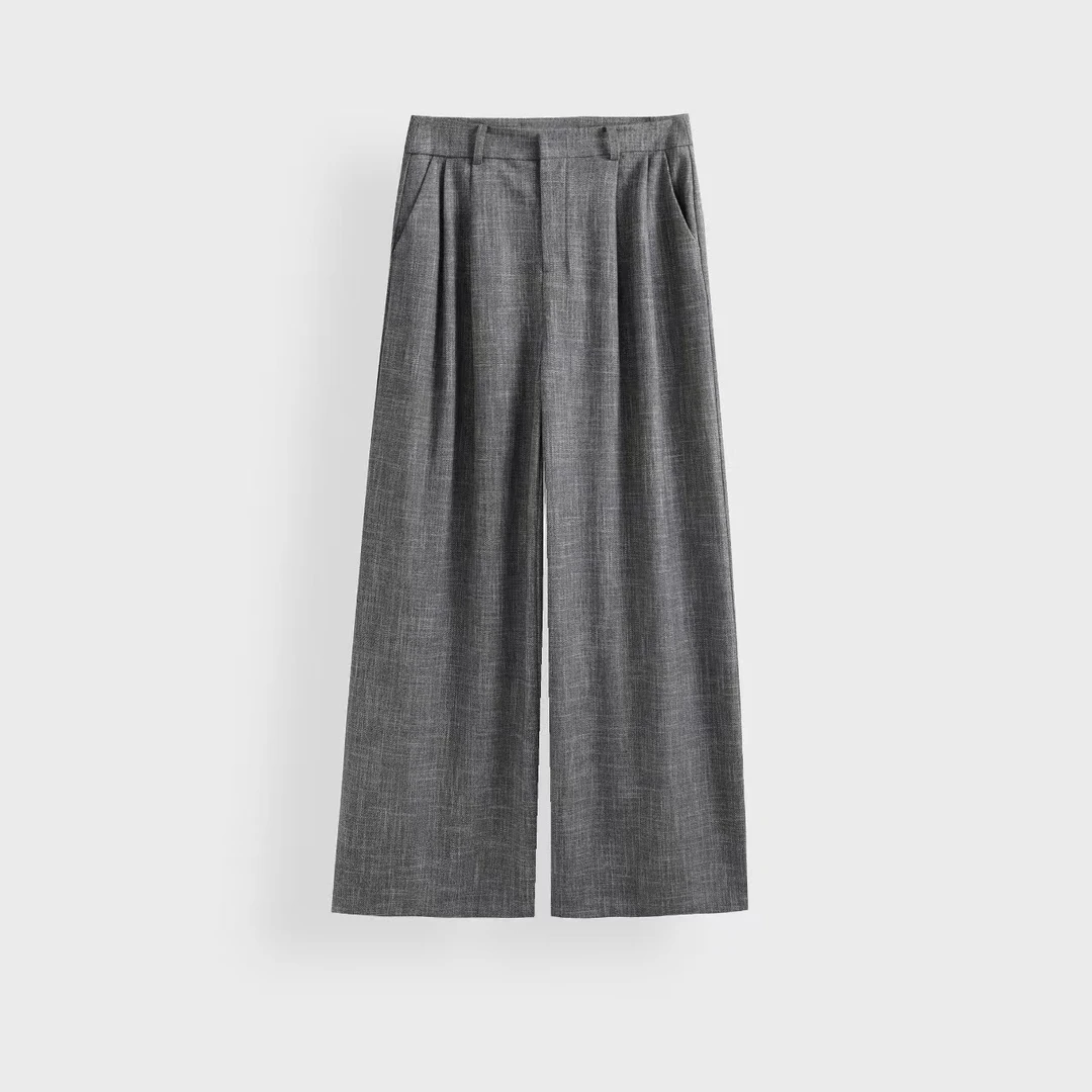 高腰显瘦垂感阔腿裤宽松休闲  KZ31581031