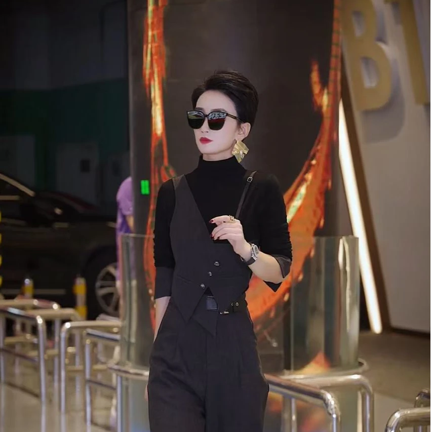 (文萱推荐）设计师款小众拼接假两件上衣