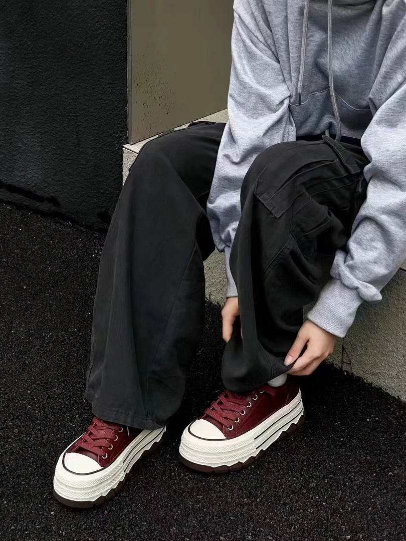 27010厚底增高女鞋2025春季新款松糕小个子百搭休闲板鞋