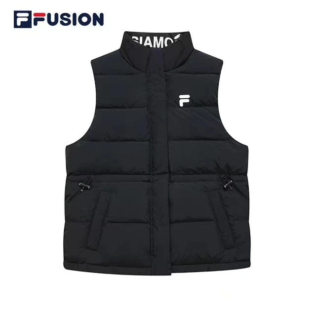 FILA FUSION斐乐潮牌女子2022冬新款保暖宽松马甲羽绒T11W243905