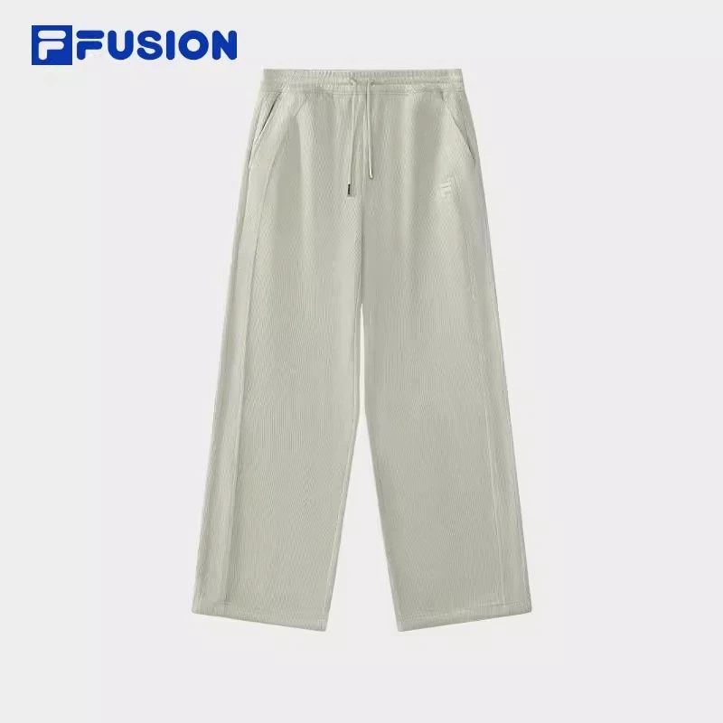 FUSION斐乐针织长裤女2025春季新款时尚休闲宽松阔腿裤T11W515602