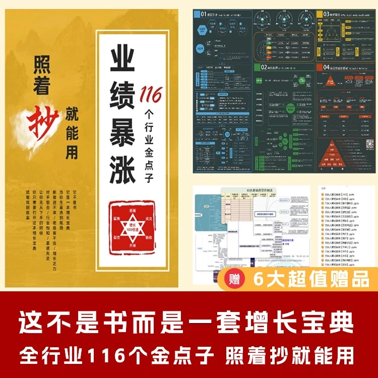 营销秘籍 业绩暴涨116个金点子+模型图 赠六大工具包电子版