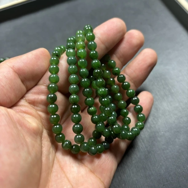 和田玉碧玉手串 6mm 多样性发货拍一发一