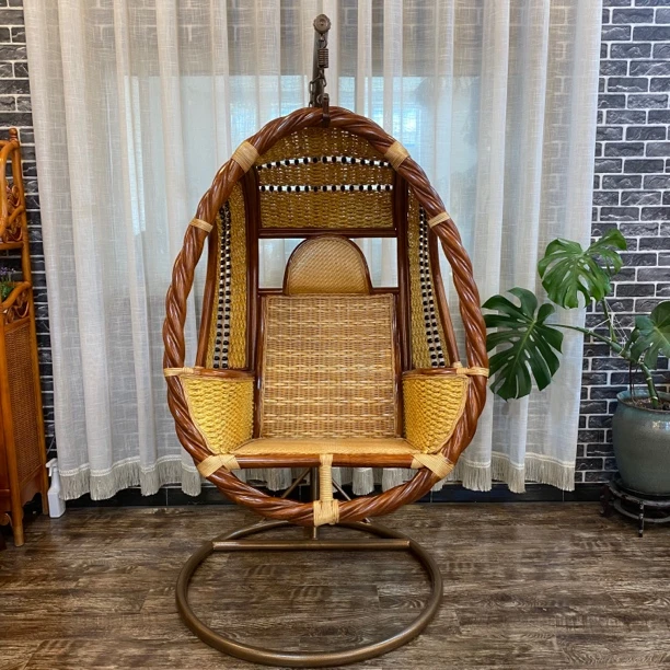 藤缘居-【福星吊篮】纯手工藤编坐椅 阳台阳光房休闲座椅