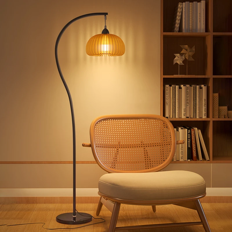 客厅落地灯氛围灯沙发边灯美式复古法式卧室艺术感侘寂风落地灯