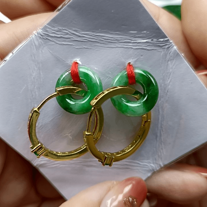 翡翠颈饰银S925镶嵌翡翠成品