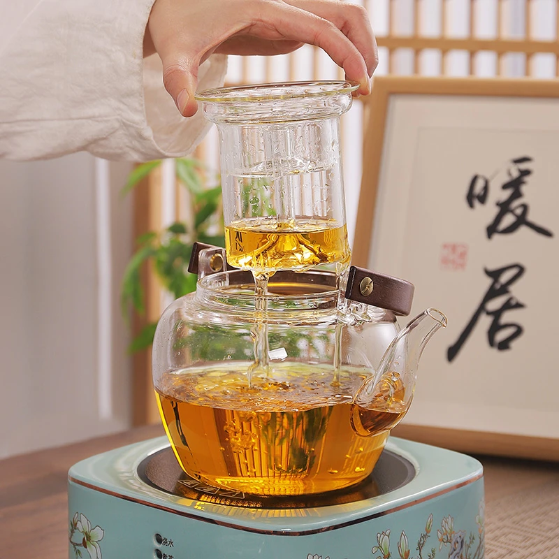 成艺 静音不挑壶耐高温蒸煮两用玻璃壶迷你炉 陶瓷触屏电陶炉家用
