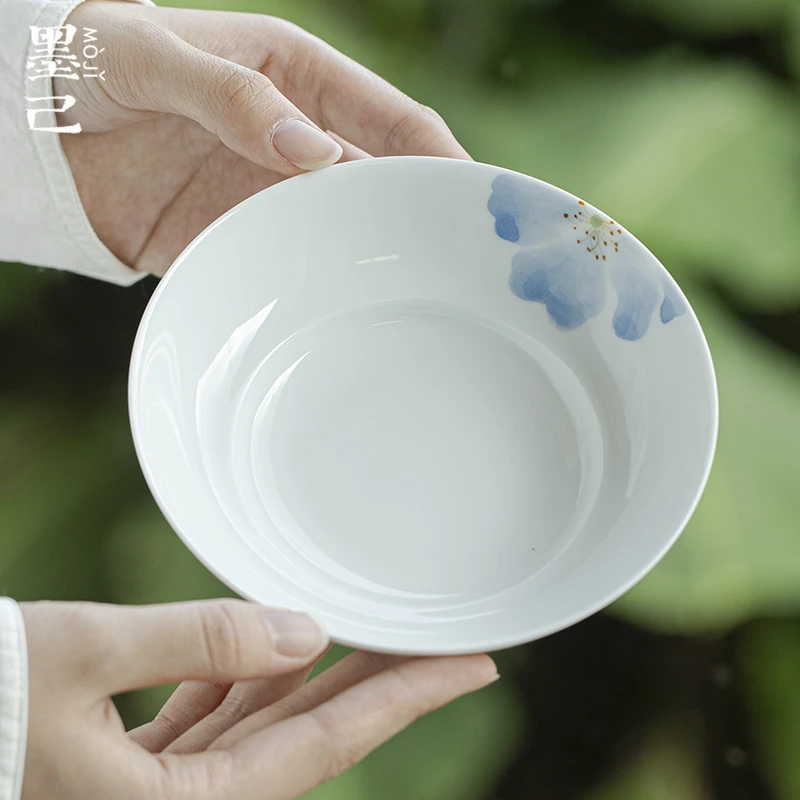 墨己-玉泥-蓝影海棠-圆满壶承