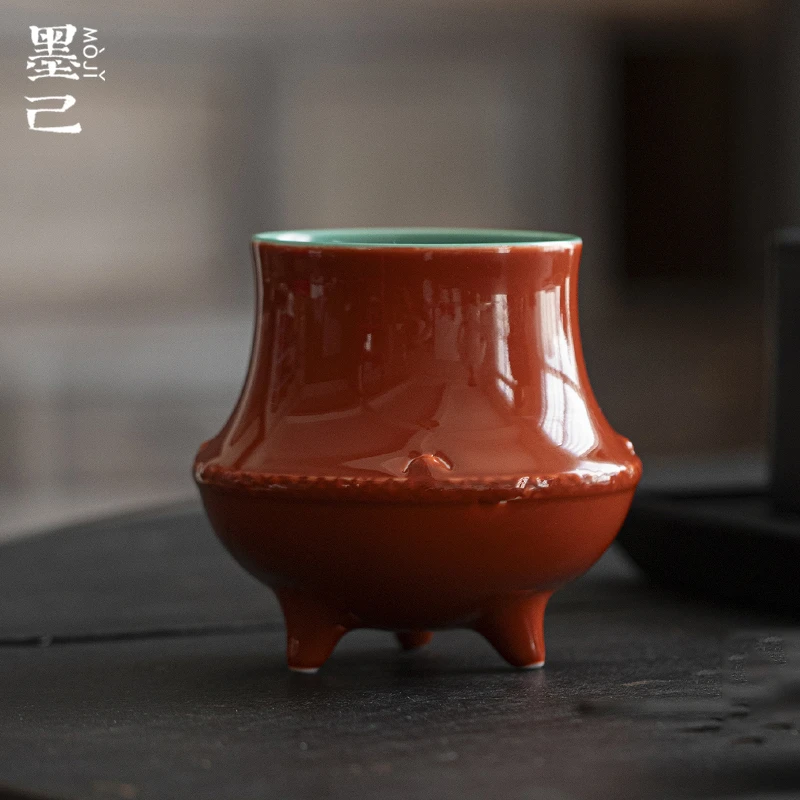 墨己 故宫红-松石绿-三足建水