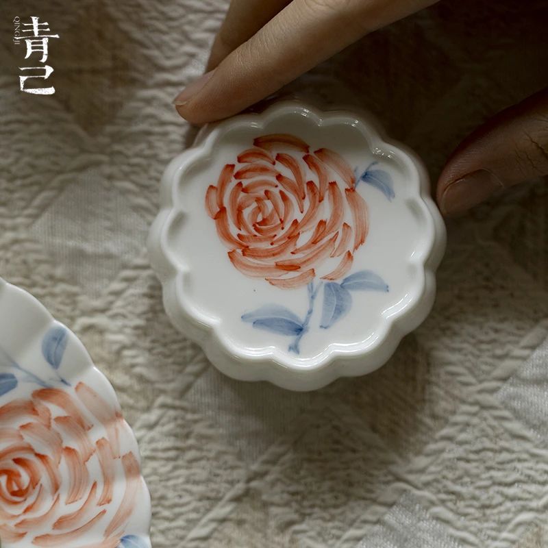 青己-玉瓷-玫瑰-花朵盖置