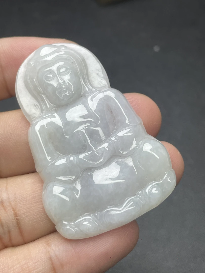 天然缅甸翡翠观音尺寸51-33.6-6