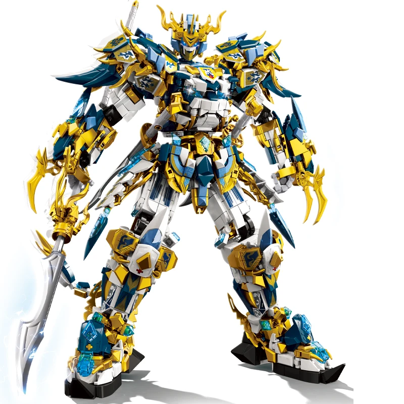 国风赵云机甲积木8-16岁拼装儿童益智拼装玩具男生生日礼物