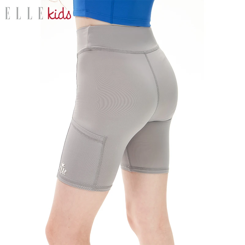 【ELLEkids童装  瑜伽弹力吸湿排汗五分骑行女童运动短裤C4