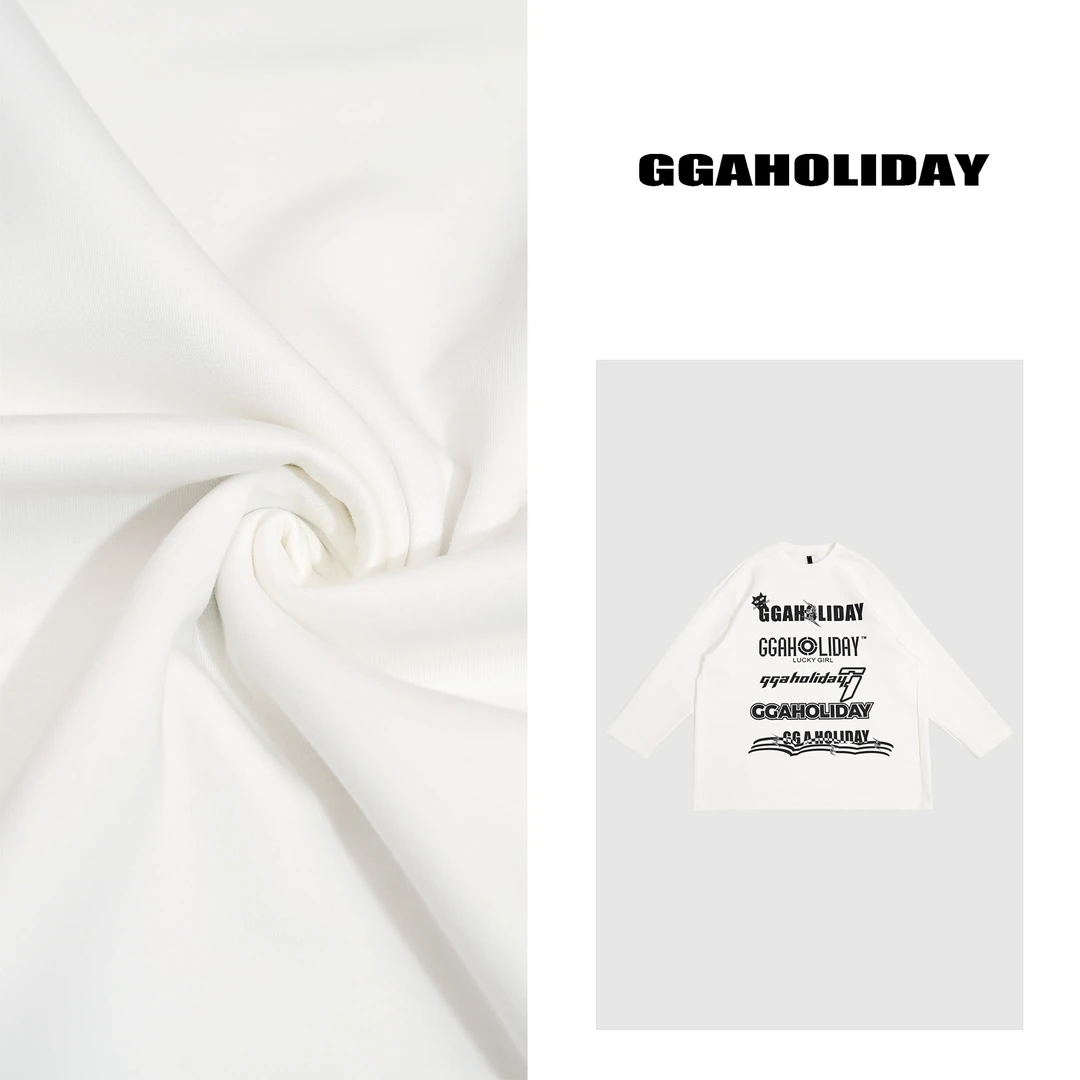 25早春新款轻奢高级感美式街头潮流百搭设计字母长袖T恤 151084