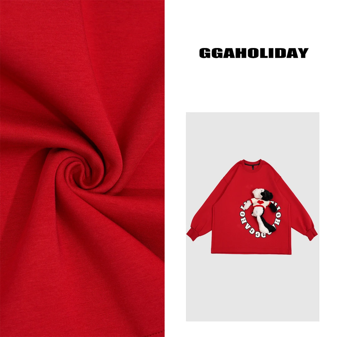 秋冬24新款美式轻奢休闲百搭复古韩版显瘦“玩偶熊”卫衣-151071