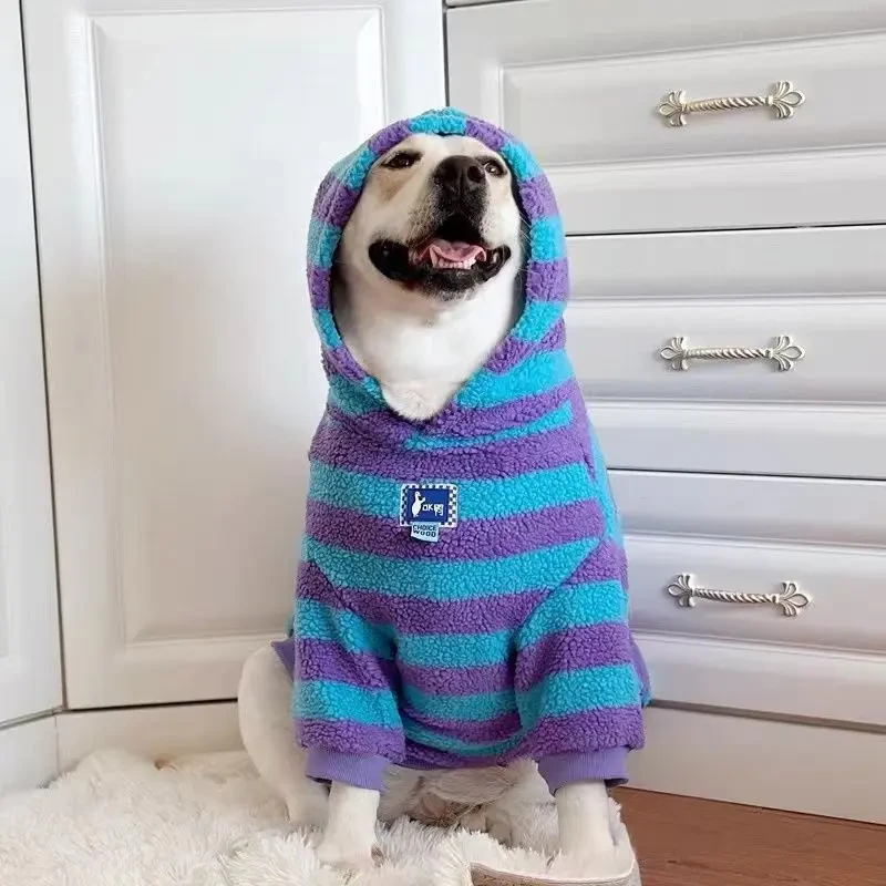 狗狗衣服大型犬潮牌高颜值保暖衣服拉布拉多金毛冬衣服网红狗衣服