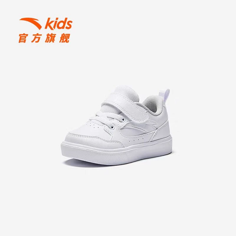 安踏儿童男女婴童板鞋冬季新款防滑耐磨婴幼童学步鞋小白鞋0032S