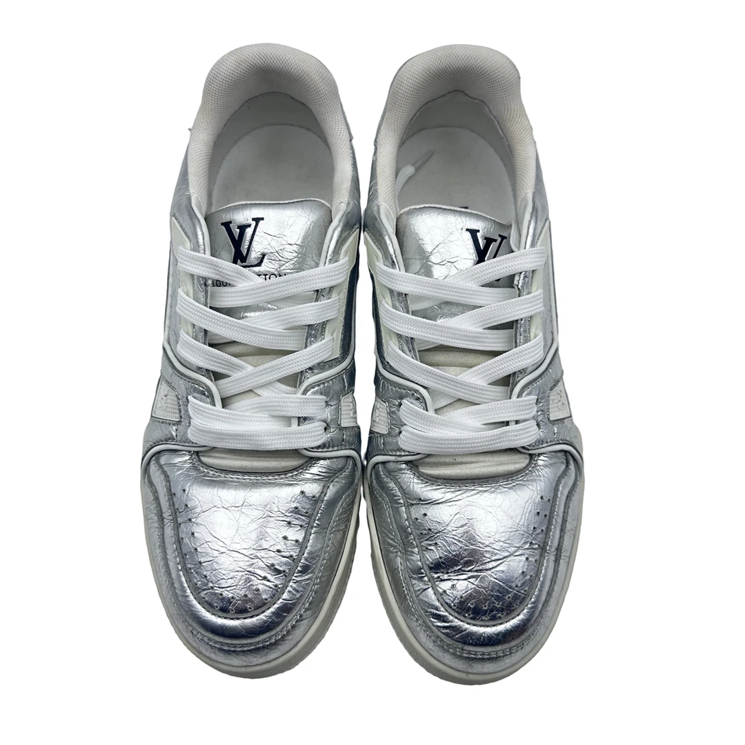 Lv/5.5码39.5码/锡纸拼接trainer鞋/95新/时尚潮流潮鞋