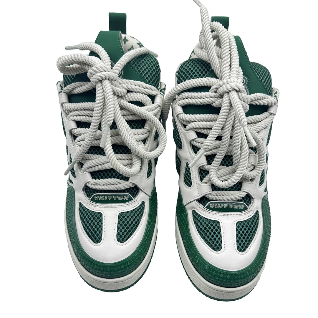 Lv/7.5码41.5码/白绿拼接skate板鞋/97新/时尚潮流潮鞋