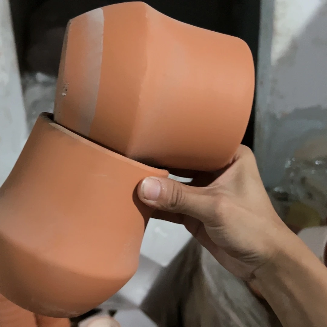 【闪购商品】红陶20CM以下蝴蝶兰盆11口13高两只泡水