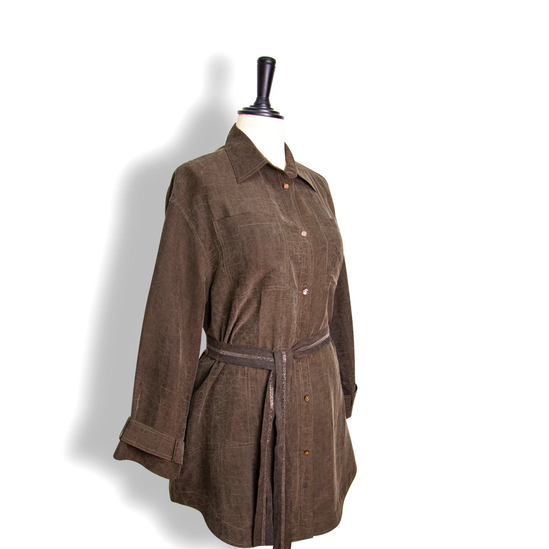 【虞美人】草木灰腰链上衣DX0338