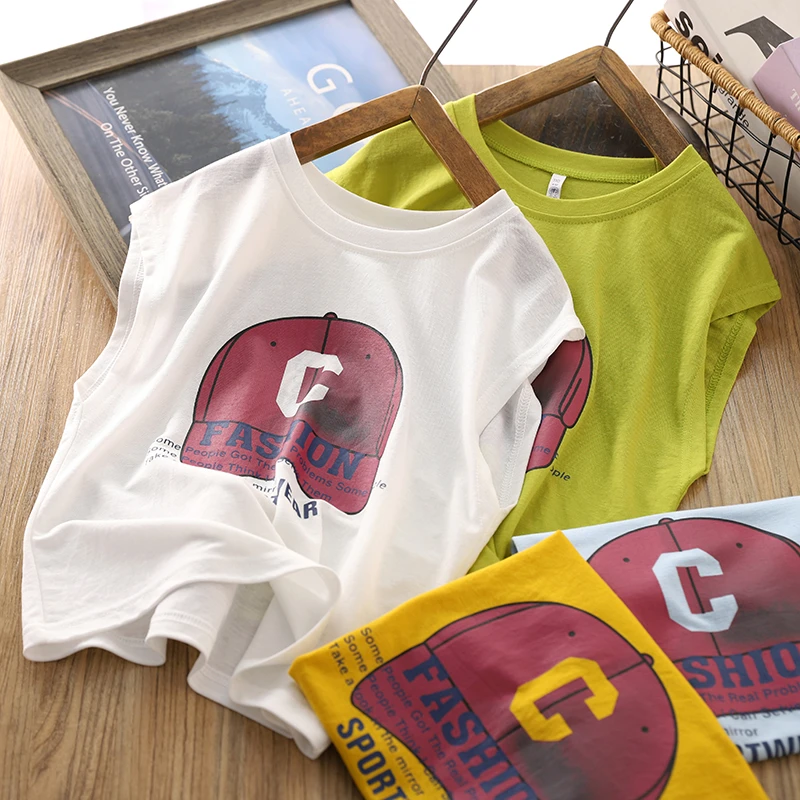 男童运动背心2024新款儿童夏季无袖T恤衫凉感透气男孩薄款上衣潮