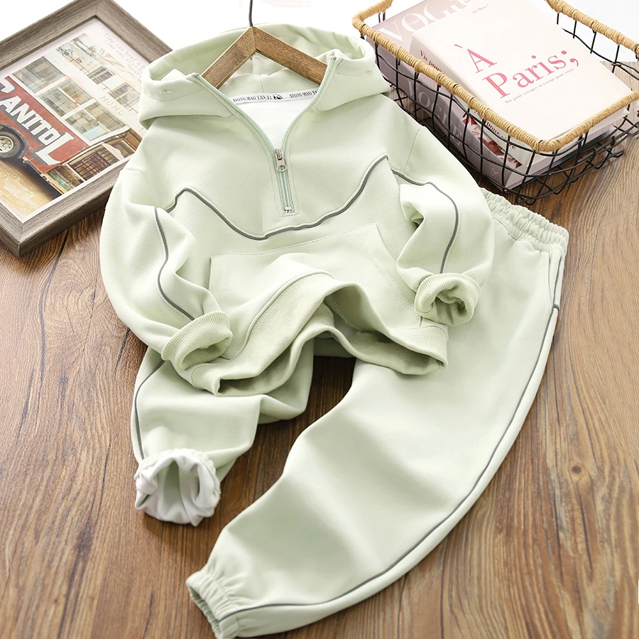 男童运动套装2023春秋新款儿童立领polo衫卫衣中大童装休闲裤子潮