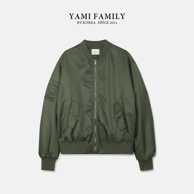 YM-WT-2245 春秋时尚休闲百搭春季宽松潮流秋冬棒球外套纯色