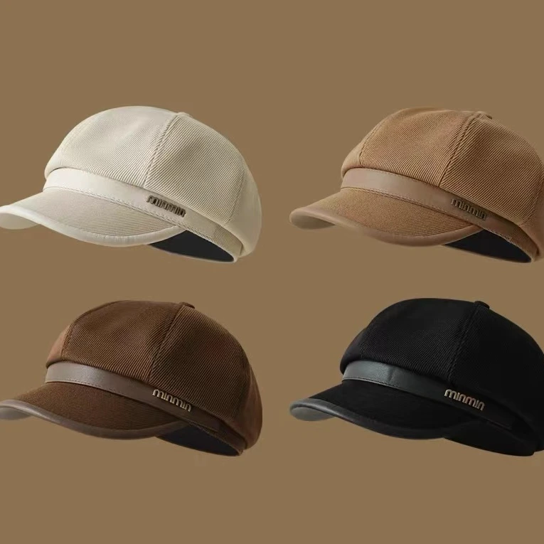 浩哥好物英伦千金风八角帽