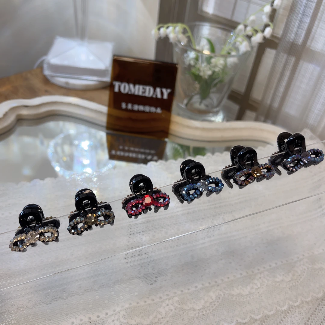 Q960精致气质质感闪百搭迷你顶夹（一对）