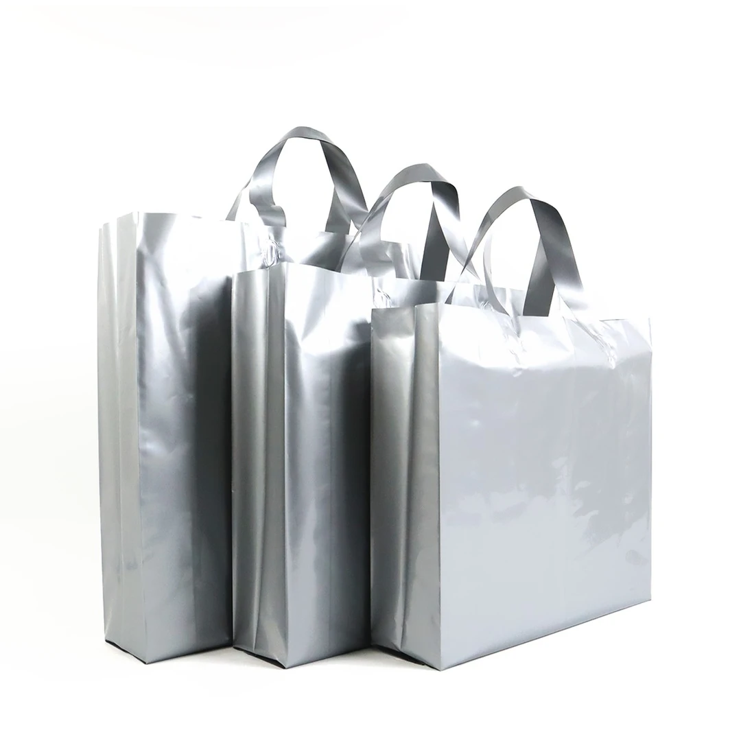 2025年新款潮流版 手提袋高银空白45带 可以加字服装 购物袋塑料