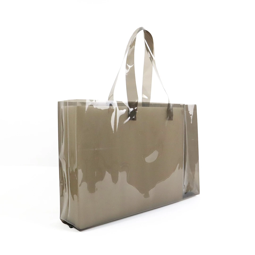 EVA透明黑45长手提 2023年新款潮流版 手提袋可以加字 服装购物袋