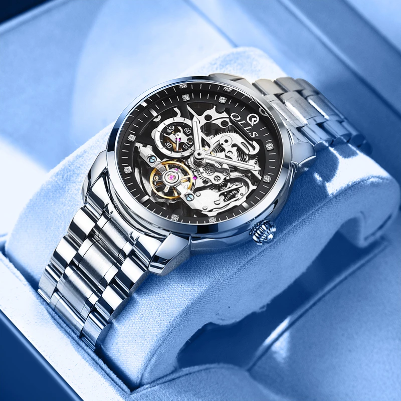 QLLS/奇洛时新款手表男款潮流全自动机械表防水夜光镂空腕表轻奢