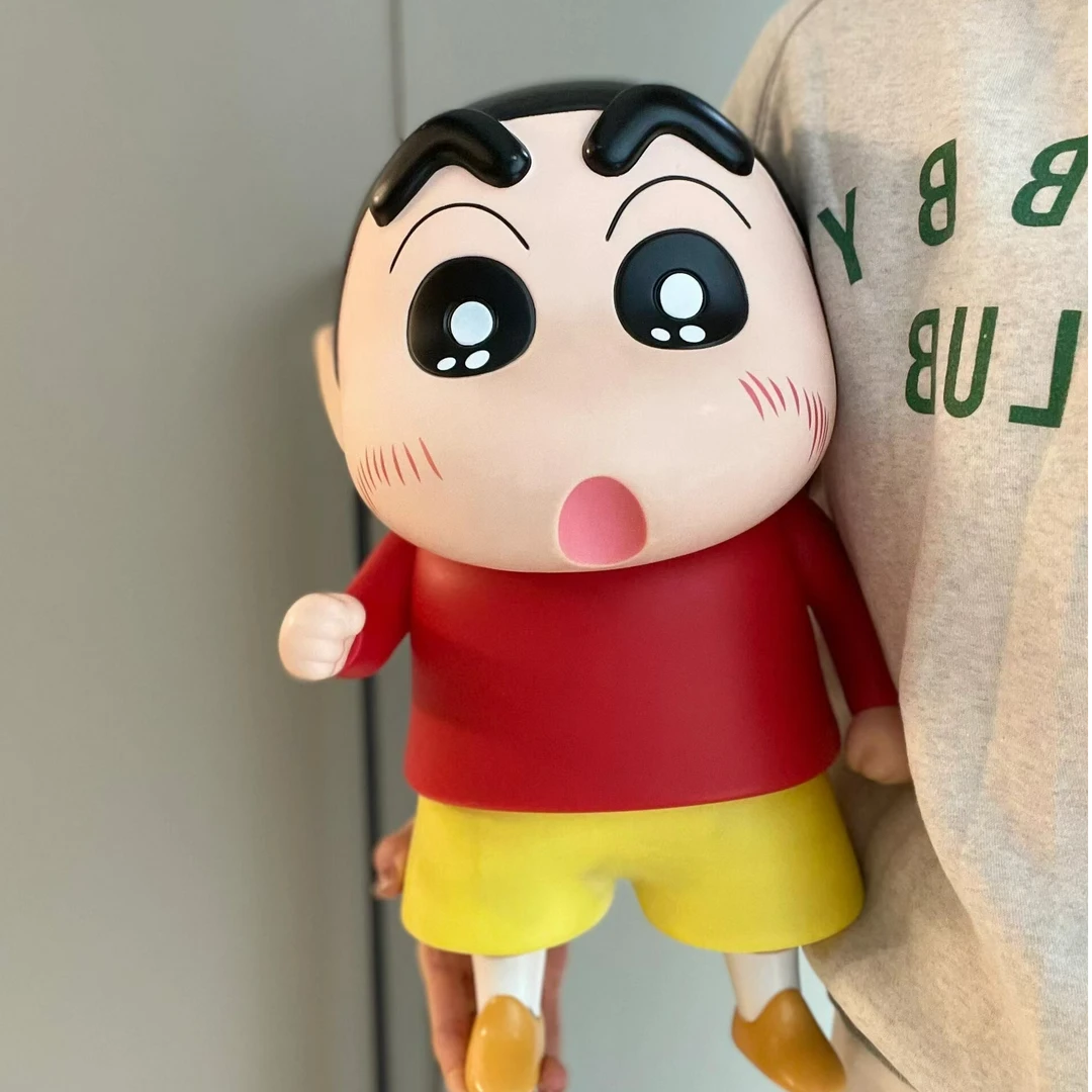 【送小白狗】超大号蜡笔小新摆件客厅玄关娃娃落地装饰品手办娃娃