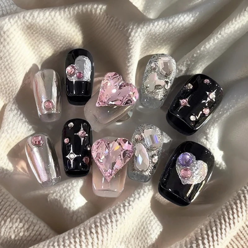 1012/穿戴甲短中长款y2k甜酷辣妹高级感定制手工美甲成品指甲贴片