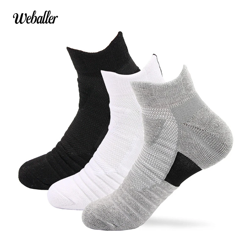 WEBALLER【颜色随机】毛巾底低帮篮球袜