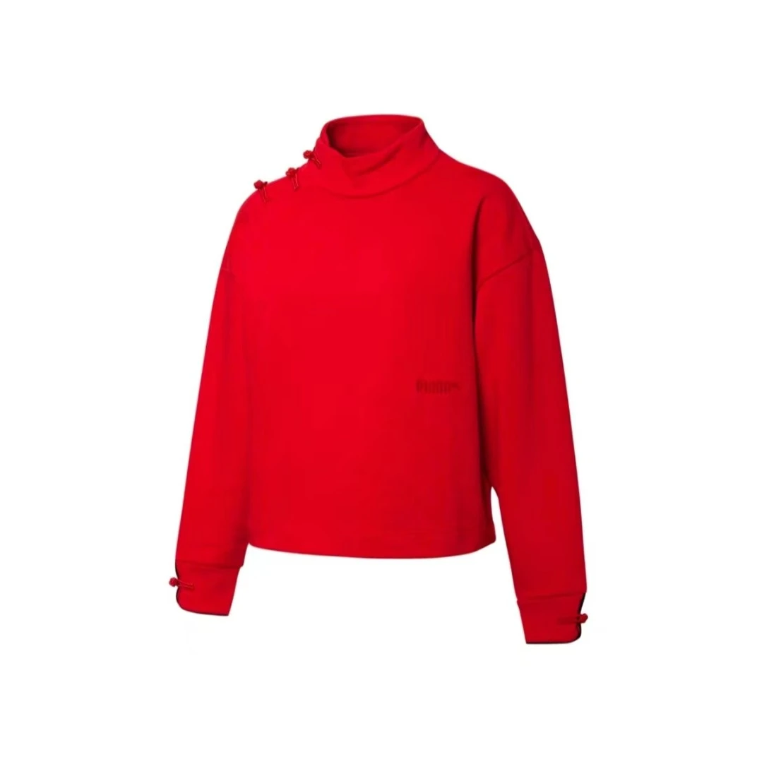 PUMA/彪马 C089 536180-11   女款高领百搭红色中国风卫衣P2-2-04