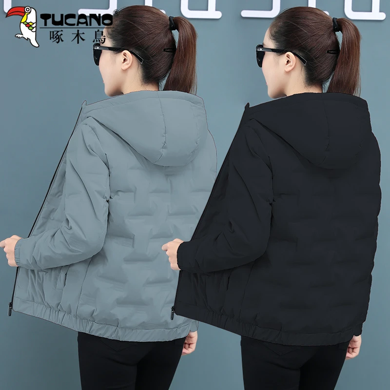 【啄木鳥官方品牌】棉衣时尚女士冬季2024年新款加厚休闲棉袄短外套