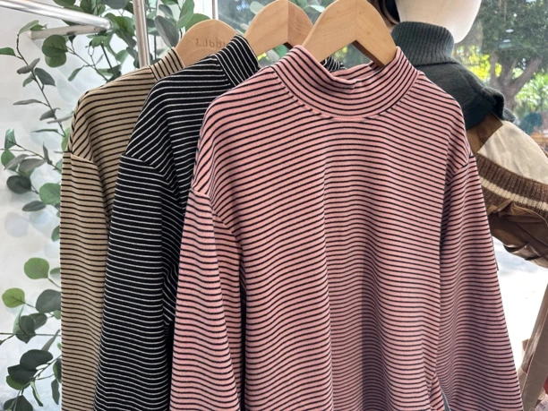 中大童条纹内搭秋冬打底衣适合120到170身高