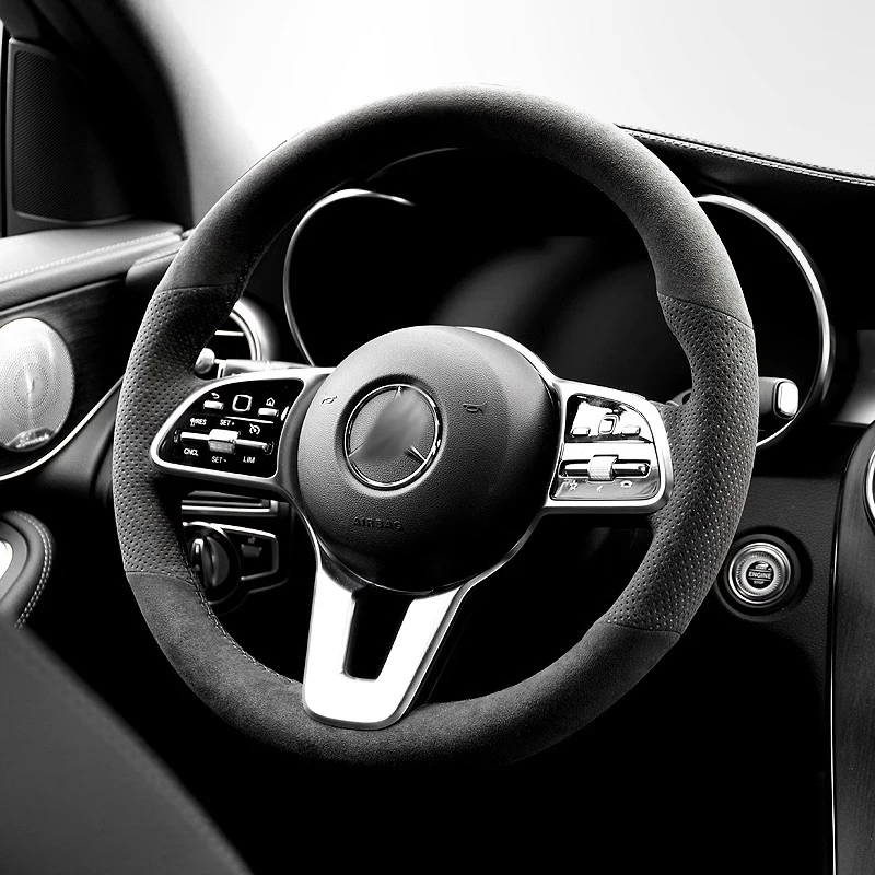 梵汐奔驰方向盘套c200l/glc260l/gla200/e/c180l/e300l手缝男士