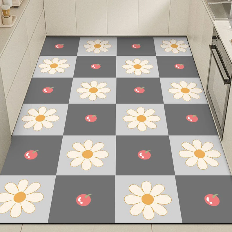 硅藻泥满铺厨房防水防油防滑吸水可擦耐脏速干浴室卫生间脚垫地垫