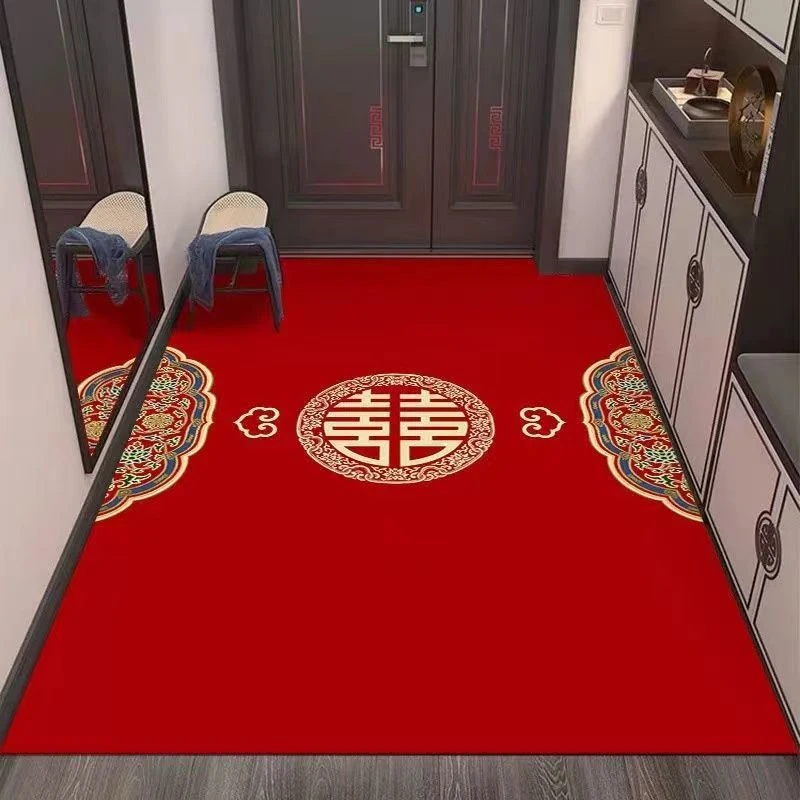 结婚地垫喜庆入户门口地毯门垫进门铺地婚房脚垫喜字家用装饰门垫