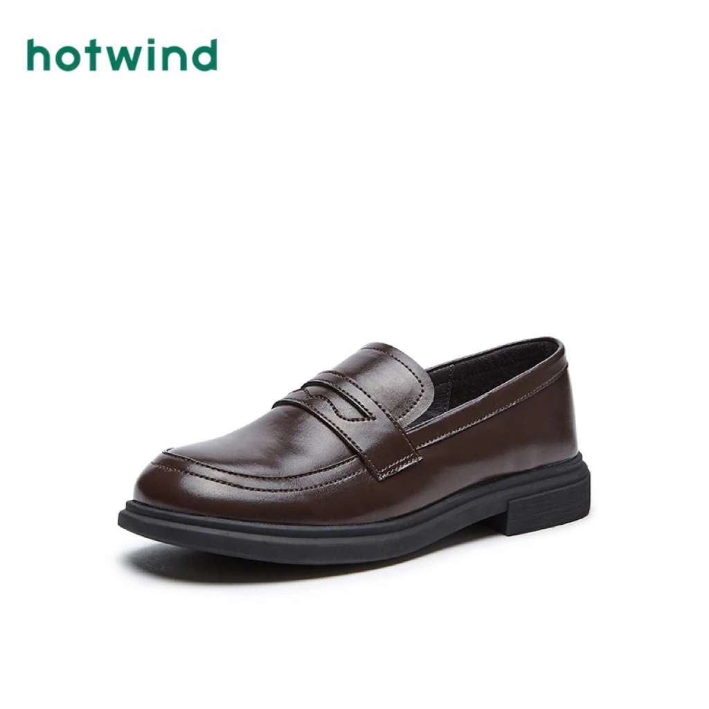Hotwind/热风24年新款百搭简约日系校园风乐福鞋H02W1522
